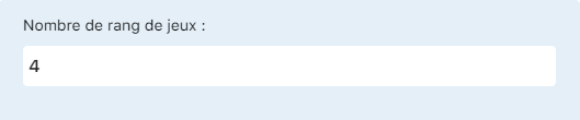 Paramètre : Nombre de rangs à défier